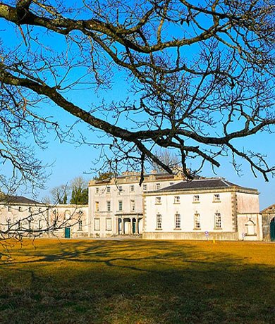The exterior of Strokestown House.