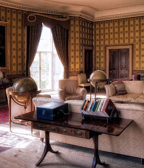 A drawing room in Strokestown House.