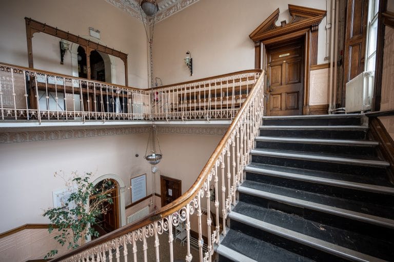 historic staircase inside Georgian period building no. 11 Parnell square